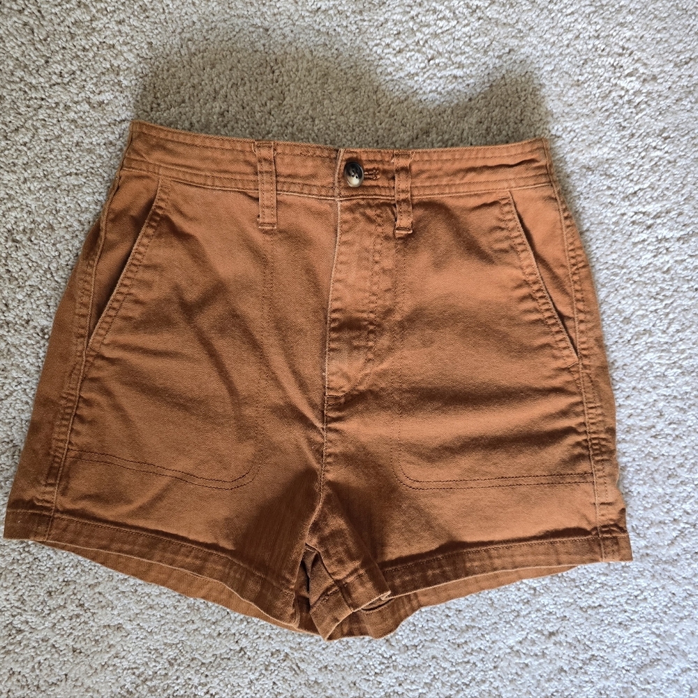 Madewell Camp Shorts Burnt Sienna Size XS Womens High Waisted - Picture 2 of 8